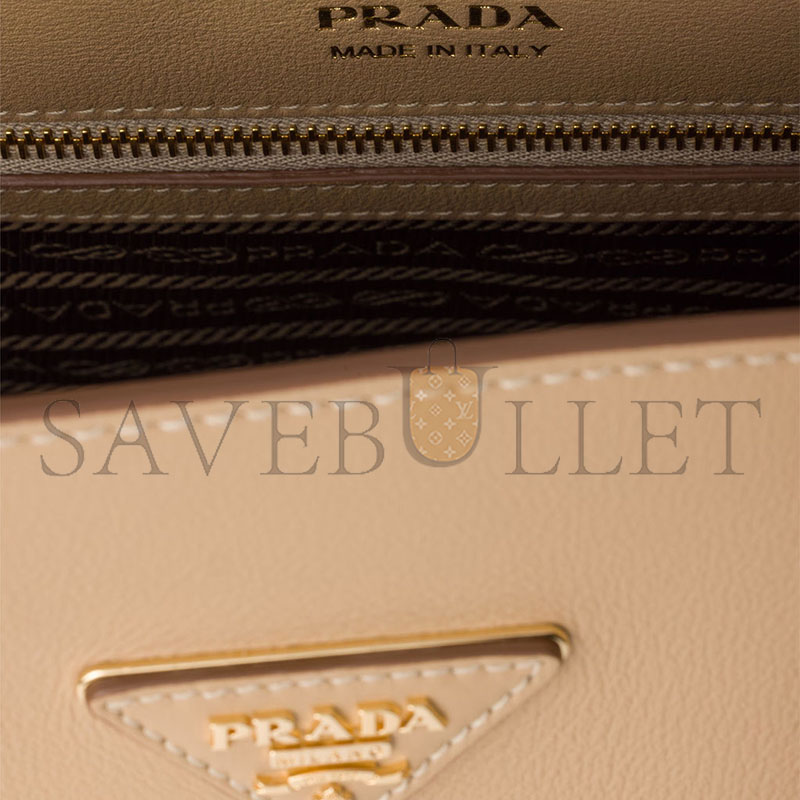 Pra*a medium leather tote bag 1bg606 (34*23*14cm)